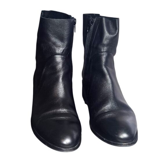 Intentionally Blank Nancy Ultra Soft Black Leather Ankle Boots Zip Spain US 10 - Picture 2 of 10